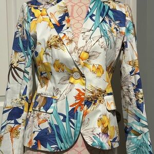 Boston Proper Vibrant Floral Blazer